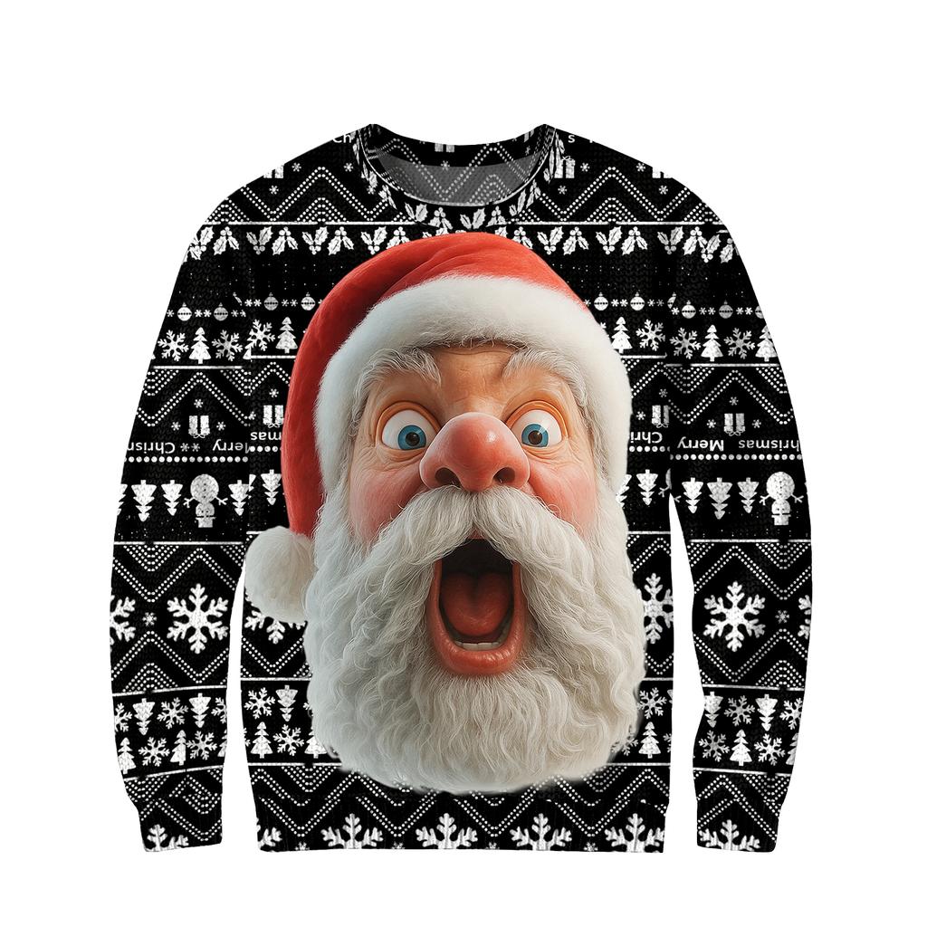 Pánský vánoční svetr s potiskem na límci