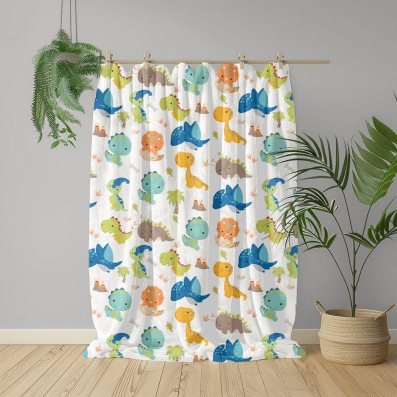 VIKAMA Cartoon Transportation Flannel Blanket Soft Plush Throw For Nursery Bedroom Sofa Home Decor All Season