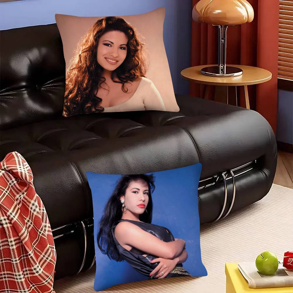 Singer Selena Quintanilla Pillow Case Fashion Square Pillowcase Bedroom Sofa Room Ins Decoration Leisure