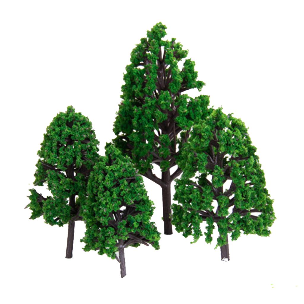 22 piece Train Landscape 6.3 Cm Green Architecture Trees