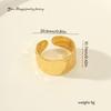 Luxury Non-Fading Drip Oil Open Ring - European and American Style Stainless Steel Statement Jewelry