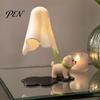 Anthropomorphic Ghost Pet Statue Walking Dog Night Light, 3D Printed LED Warm Lamp, Cute Creative Halloween Gift for Kids Puppy with Candle,