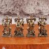 Statues Dorées Rétro des Quatre Rois Célestes Ornements de Bureau Curiosités Antiques Sculptures en Bronze Bouddha Articles en Bronze Vintage