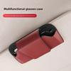 Clip multifonctionnel pour lunettes de voiture support de lunettes de voiture boîte de rangement pour pare-soleil de voiture en cuir clip pour lunettes de soleil de voiture clip pour cartes