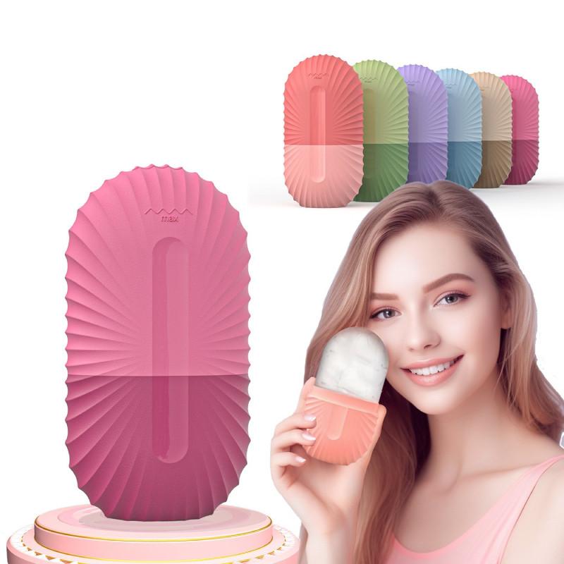 Stylish Striped Ice Facial Mask Roller For Soothing And Refreshing Skin Treatment