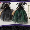 Halloween Witch Doll Desktop Decorations Witch Tree Toppers for Holiday Party Home Decor Witches with Spiders Web Dress