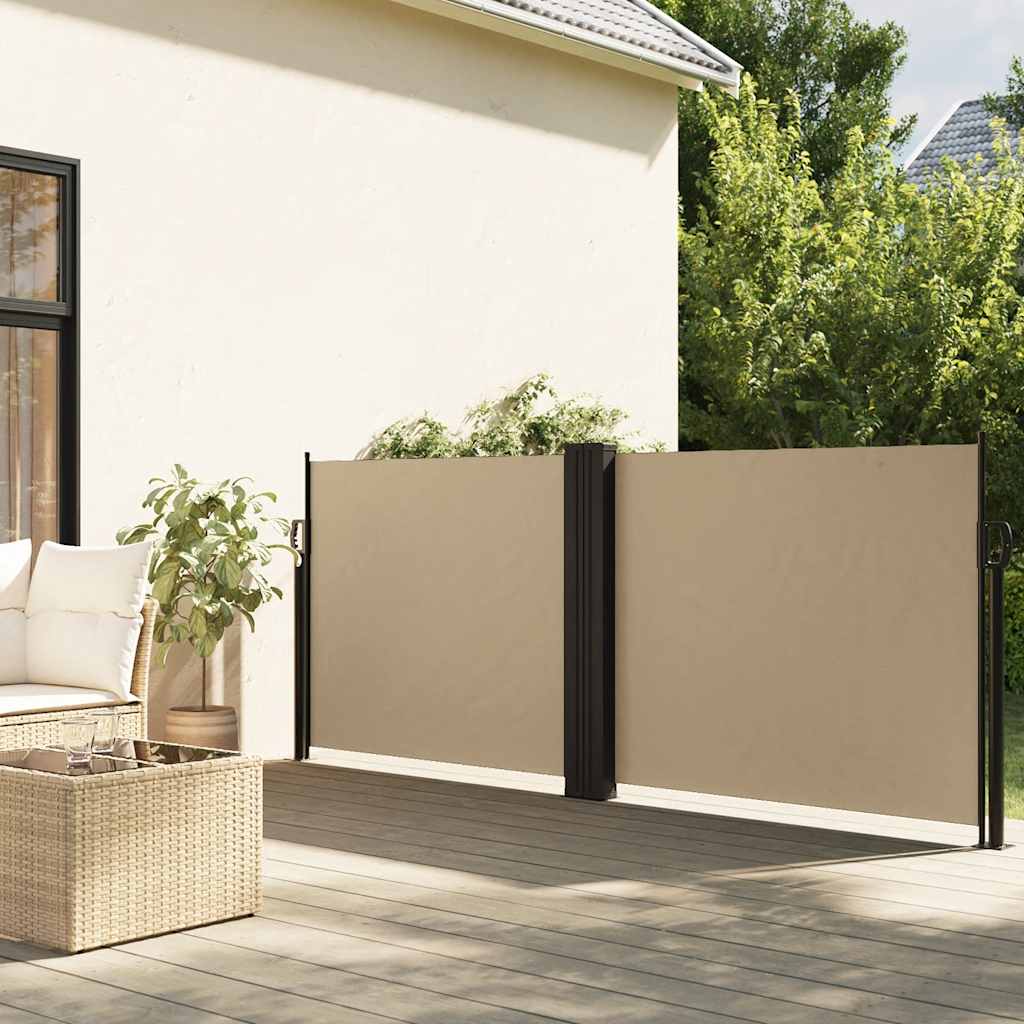 Retractable Side Awning Beige 120 x 1200 cm