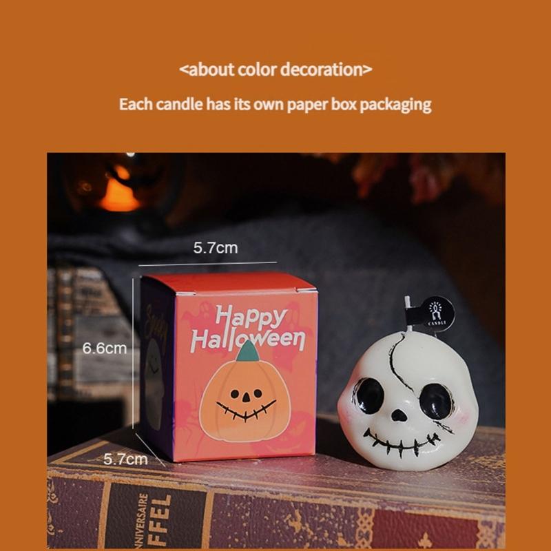Halloween Kürbis Schädel Geisterhaft Kerze Gruselige Duftwachs Kerze Tischdekorationen Aromatherapie Kerze Heimdekorationen