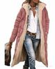 Women's Solid Color Hooded Cotton Coat, Long Sleeve, Slim Fit, Double-Sided Wear Cardigan Jacket