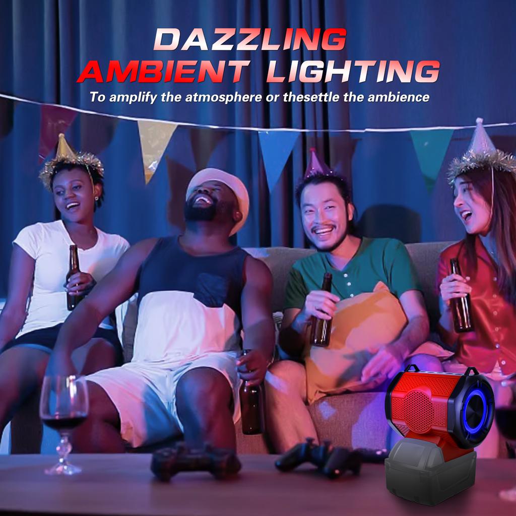 Speaker For Milwaukee/Makita/Dewalt 18-20V Li-ion Battery With USB Type-C Port Bluetooth-compatible Player Loudspeaker Amplifier