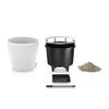 LECHUZA Pot de fleurs - Classico Premium LS 21 - Ø 22 x 20 cm - 3 L - Kit complet - Arrosage automatique - Blanc brillant