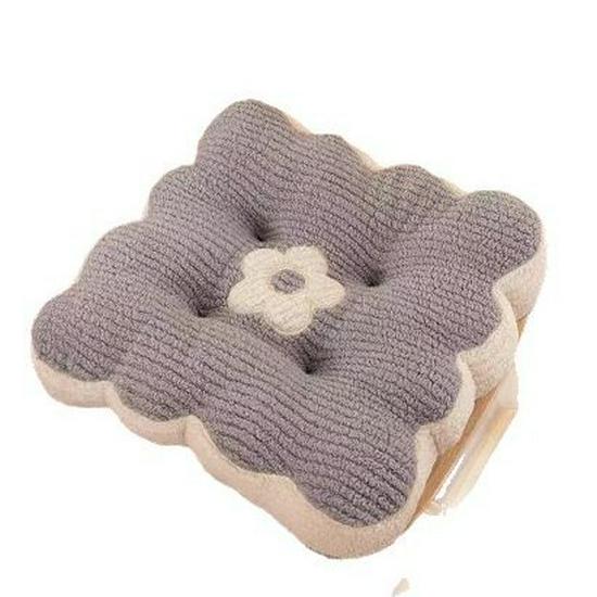 Four Seasons Thickened Cookie Flower Seat Cushion: Soft Plush Chair Pillow for Students & Office