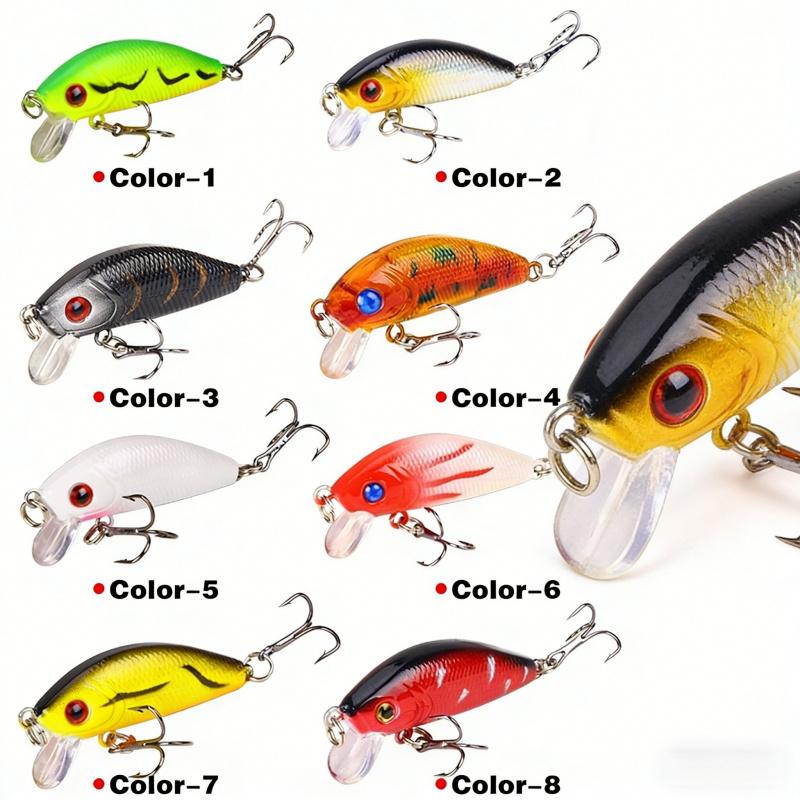 Lure Bait for Bass and Red Snapper5cm4.2gMinnow Rock Hard Bait Bionic Lure Sea Fishing Freshwater All-Purpose Fishing Gear