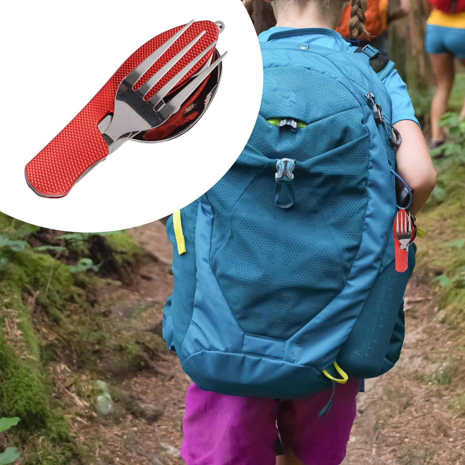 

Посуд для кемпінгу Подорож додому Столовий посуд Столові прибори Чорний червоний