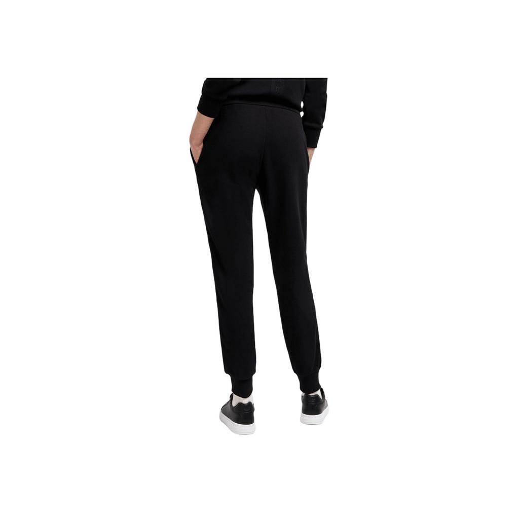Armani Exchange Solid Color Elastic Drawstring Long Knit Sports Pants Women pants Black XW000503-AF12804-UC001