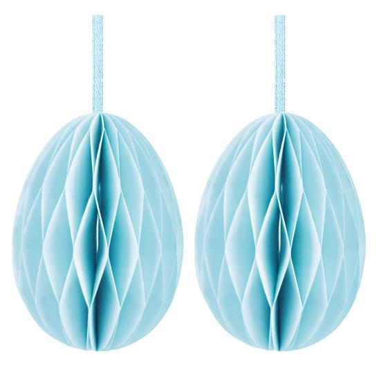 2 Pcs Easter Honeycomb Hanging Decoration 3D Paper Honeycomb Easter Egg