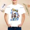Summer Football Star Idol Cotton Messi Print Children TShirt Kid Teen Clothing Casual Fashion Sports Brand Boy Girl Tee Top