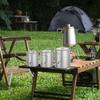 Tragbare Campingbecher mit Deckel und klappbarem Griff Rucksack-Kaffeebecher zum Wandern und Rucksackwandern