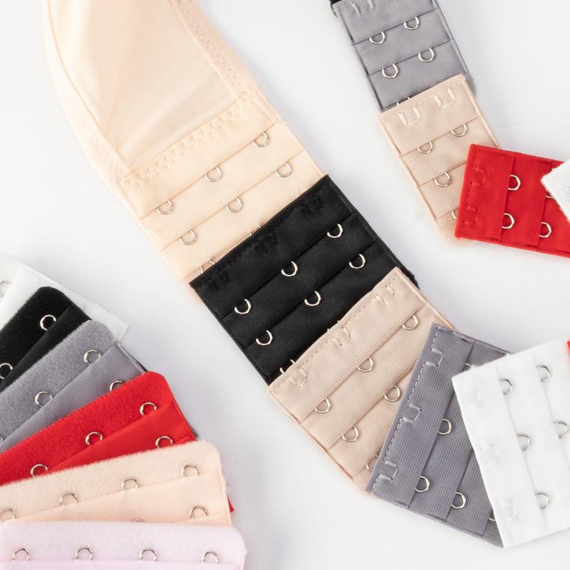 100PCS Bra Extension Lingerie Strap Extender Replacement Womens Accessoires With 3 Hooks Bar Extender Buckle Extension Lingerie