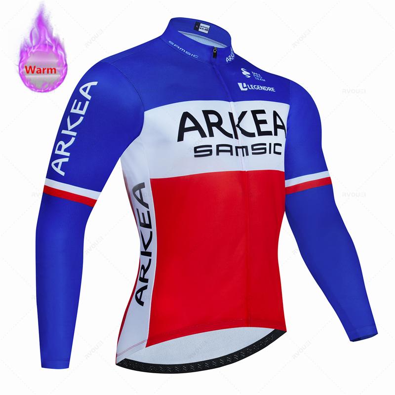 Arkea-Thermal Fleece Cycling Jersey Set, Bicycle Clothing, Outdoor Bike Clothes, MTB Ropa Ciclismo, Bib Pants Set, Winter