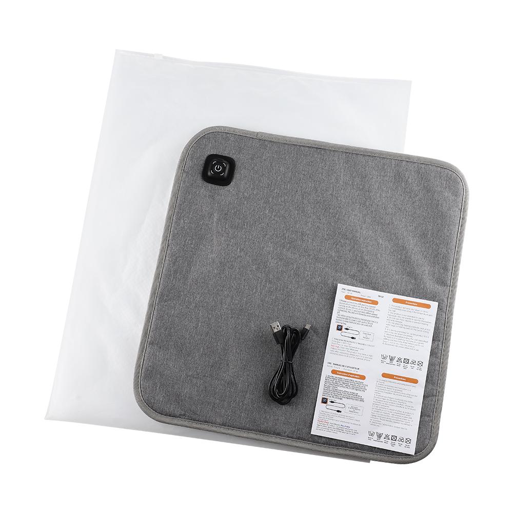 43X43CM/43X90CM Electric Heating Seat Cushion with 3 Adjustable Temperatures for Office Camping Chair Backrest Heated Mat Heater