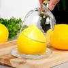 Glass Lemon Container with Lid for Storing and Serving Lemons