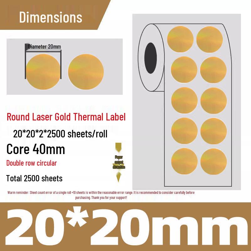 Silver Thermal Adhesive Printable Food Label
