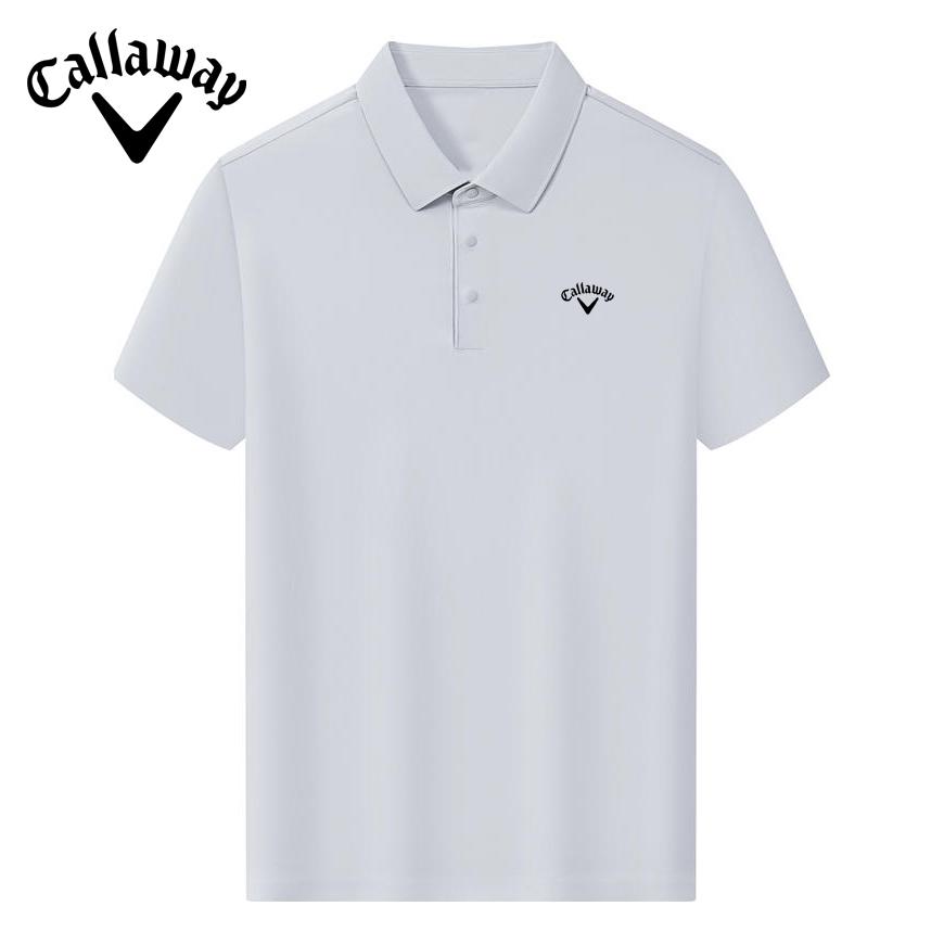Callaway 2025 Lato Lato Haftowane Golf Biznesowy Rekreacyjny Sportowy Styl Lekka Bawełna Pływająca Jednolity Kolor Koszulka Polo