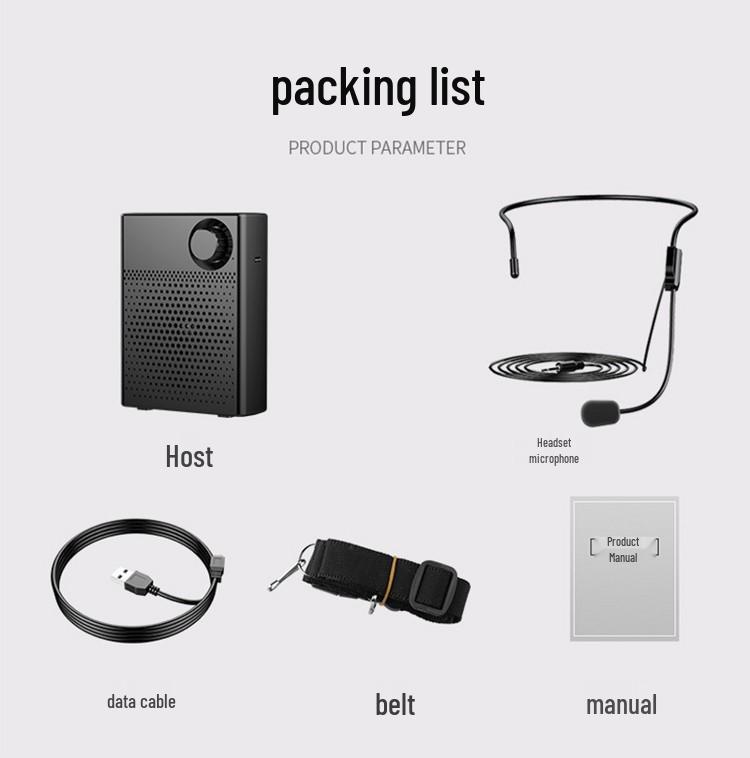 Teacher Wireless Headset Mini Amplifier: Portable Microphone for Outdoor Lectures and Classroom Use