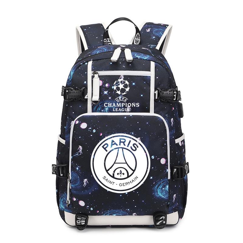 Football Peripheral Printing Usb Charging Port Leisure Travel Mountaineering Bag Large Capacity Go Out Portable Backpack