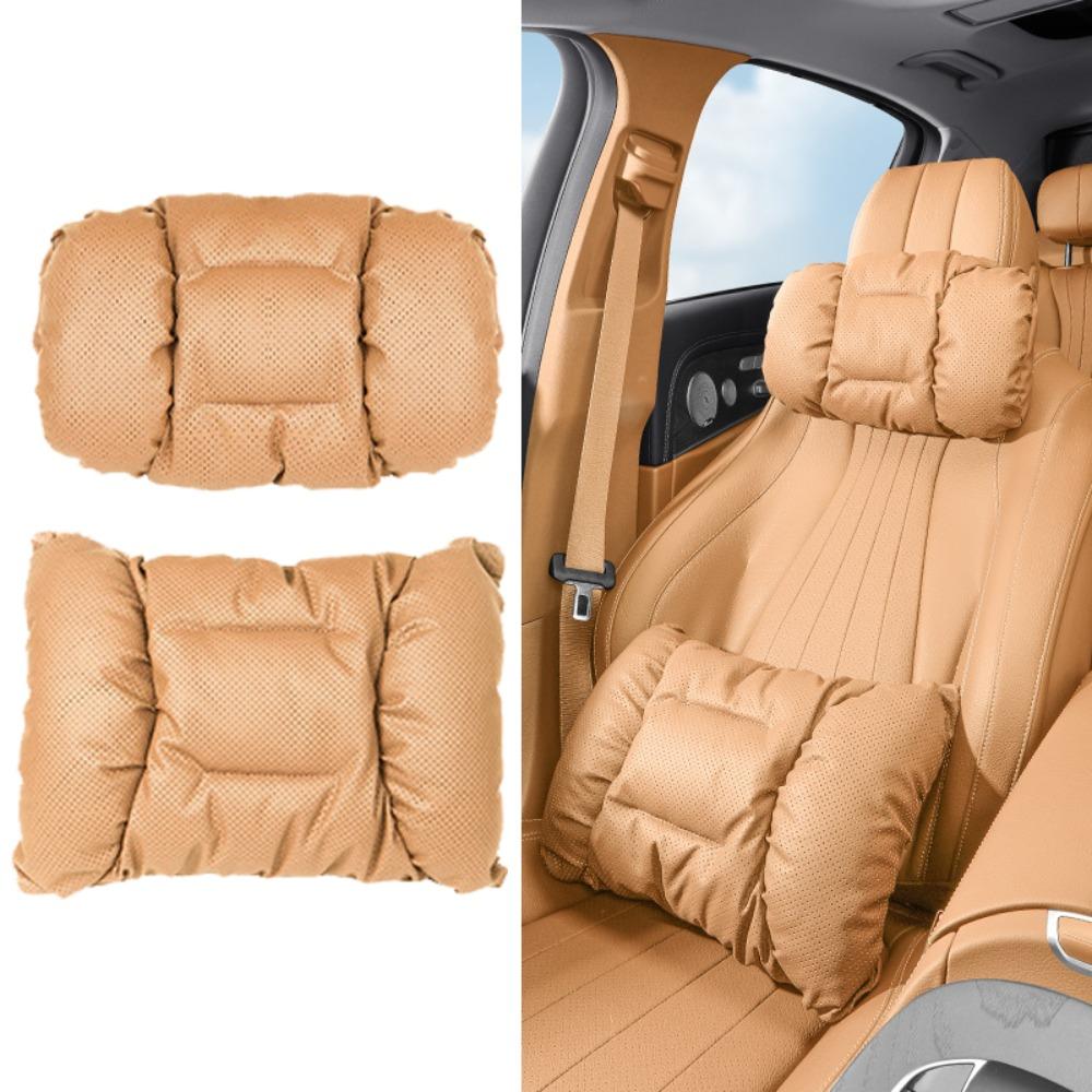 Practical Bubble Cotton Car Seat Cushion Multifunctional Anti-Stain Car Headrest Support Breathable Leather Neck Pillow