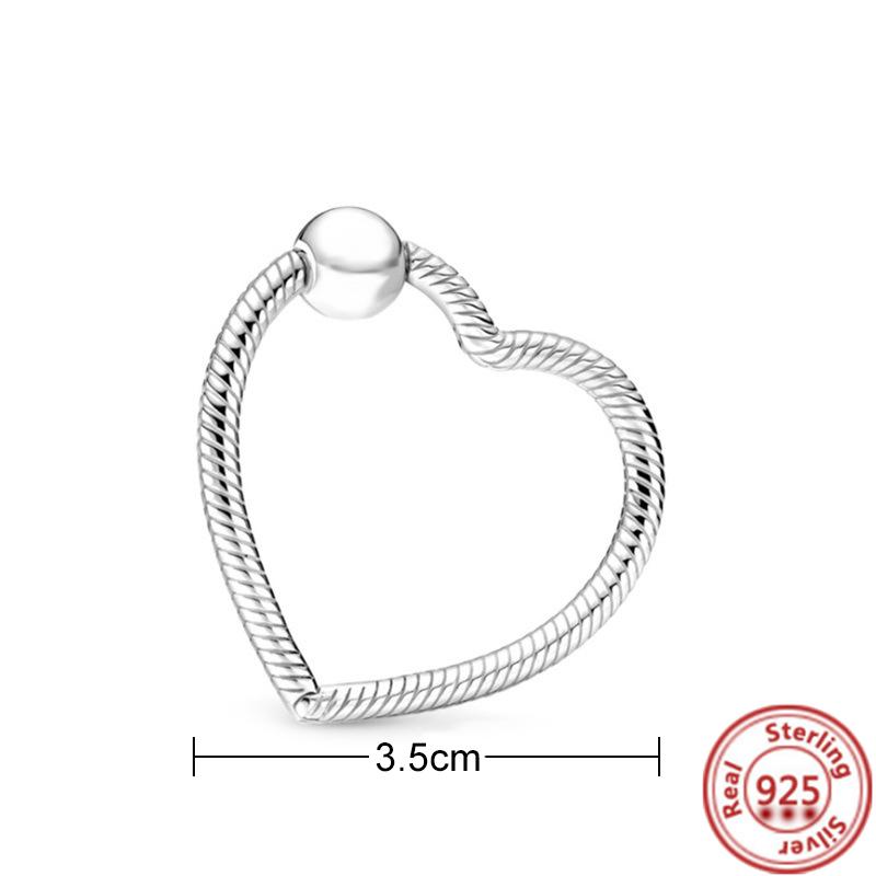 

Распродажа Подвеска Сердце 925 Стерлинговое Серебро Брелок Подходит для Оригинальных Шармов Бусин Браслет Ожерелье DIY Женские Украшения Подарок