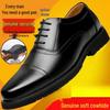 Dragonfly Men's Genuine Leather Business Casual Shoes - Soft, Comfortable, Non-Slip, Wear-Resistant Cowhide with Thin Sole