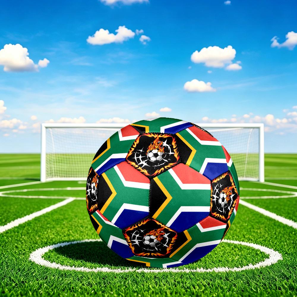 1pc South African Sports Theme Size 5 Soccer Ball Professional Match Training Football Indoor &Outdoor Sports Ball Lightweight Durable C6610