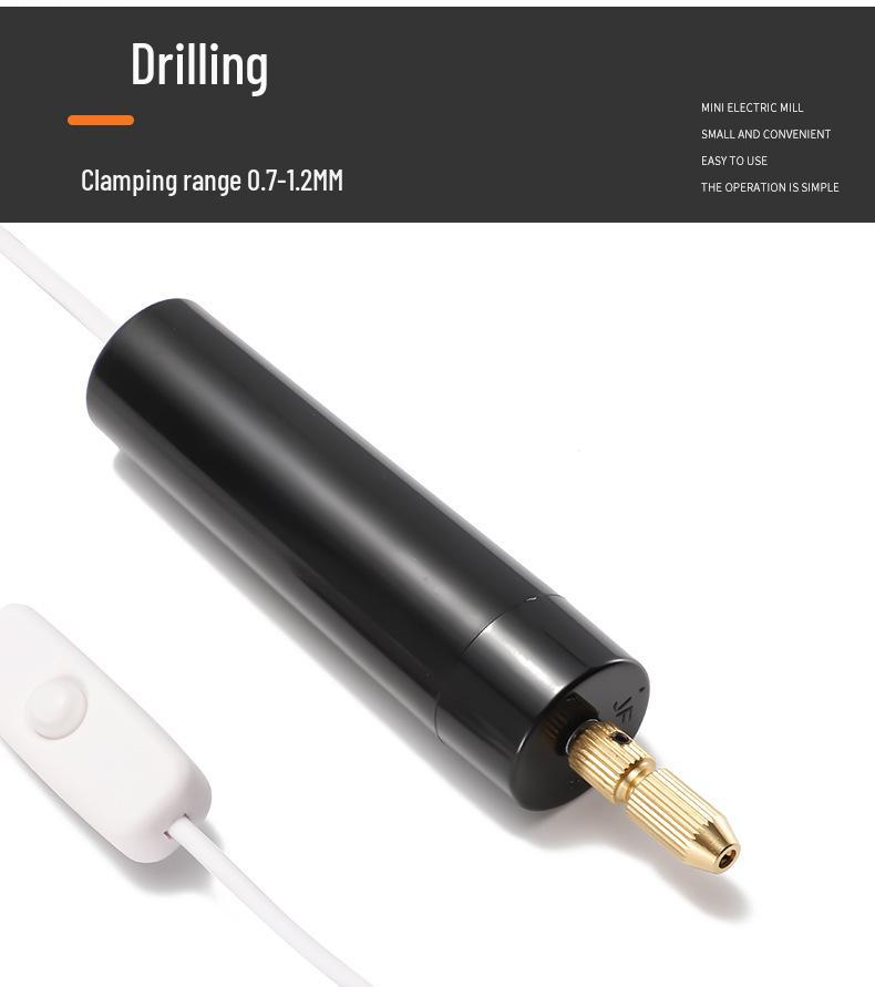 USB Mini Electric Drill for DIY Epoxy Resin, Pearl, and Model Crafting - E18
