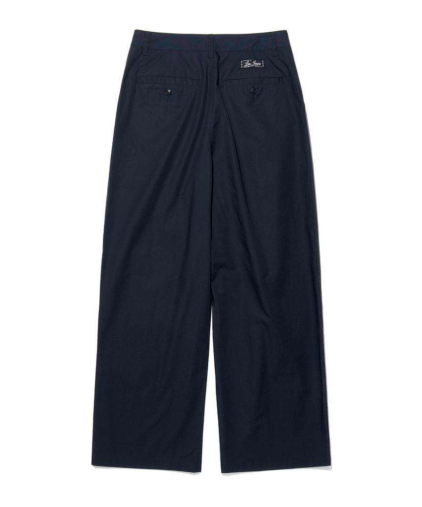 LEE Women'S Pintuck Wide Cotton Pants Navy