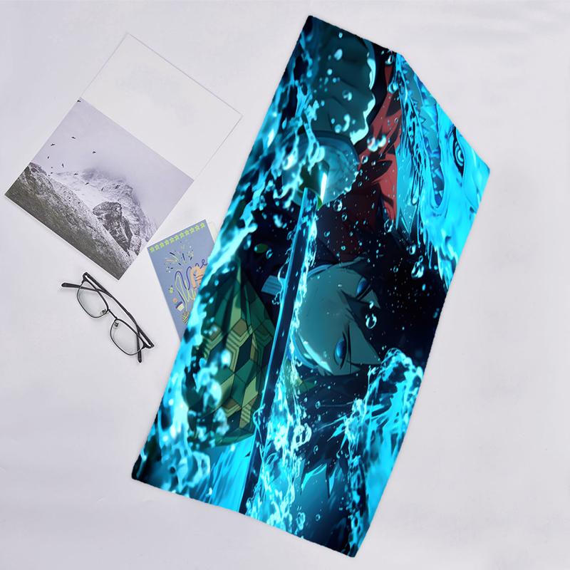 1pc Tomioka Giyuu1 Beach Towel, Beach and Seaside Swimming Pool Equipment, Fashion Pattern, Rectangular, Travel Essentials