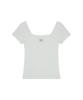 Aejeuon Square Line Tee / White