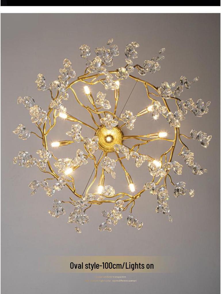 Elegant Modern French Crystal Chandelier for Living and Dining Rooms