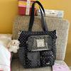 Schoolbag Vitality Soft Fog Powder Lace Polka Dot Girl Backpack Girlfriend Daily Class Junior High School Travel Sweet Backpack