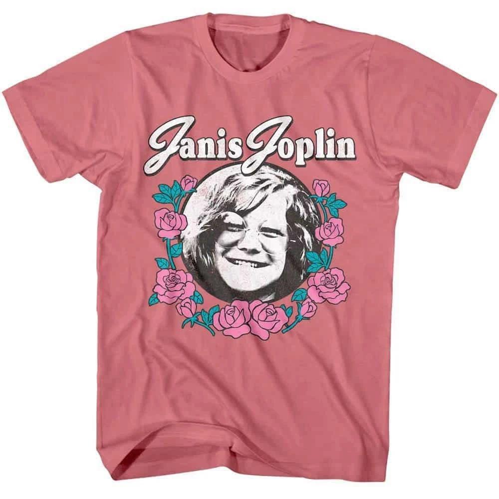 

Janis Joplin Rose Wreath Men s T Shirt S