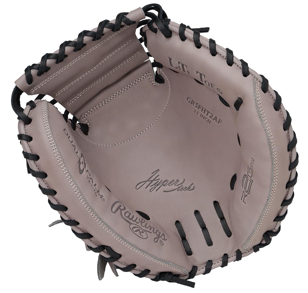 Rawlings HYPER TECH R2G GR5FHT2AF Baseball 33 Throw Glove, Soft, Catcher's, Gray, Inches, Right-Handed