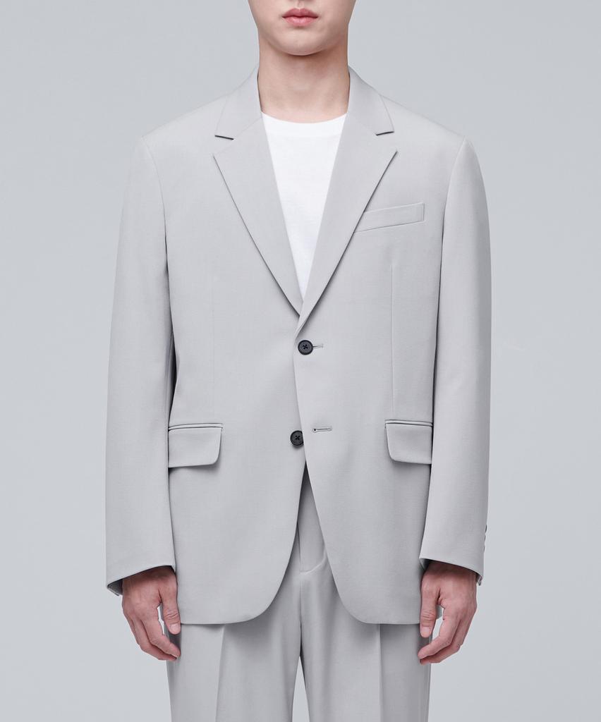 Musinsa Standard Relaxed Basic Blazer [Light Gray]