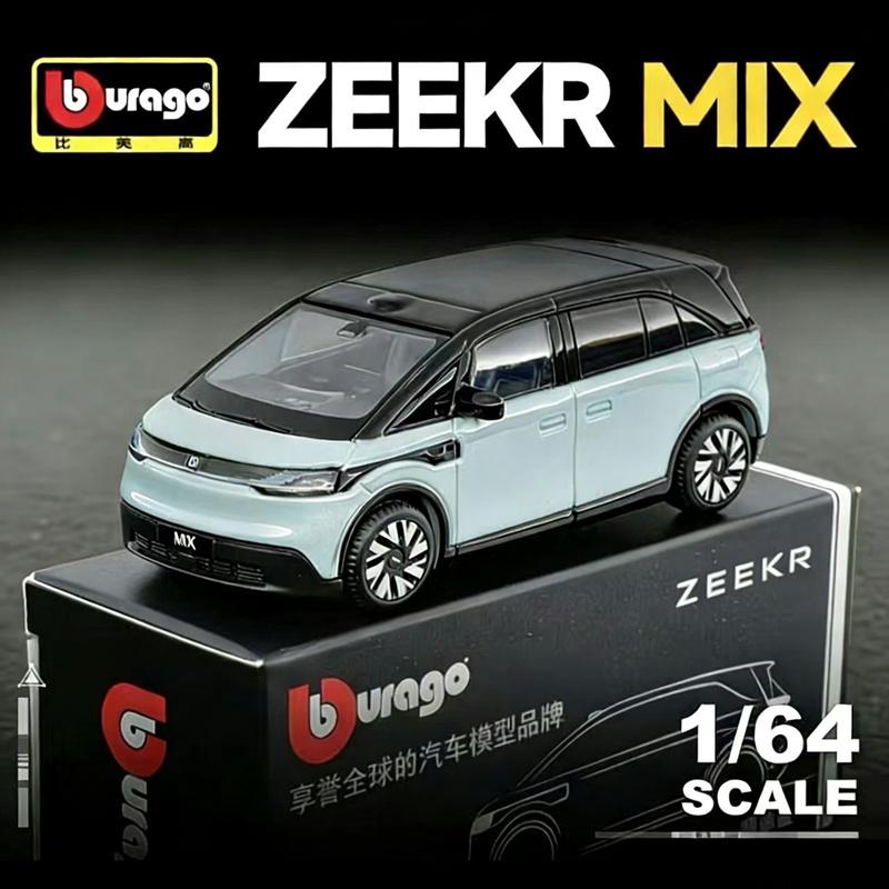 1:64 ZEEKR MIX MPV ZEEKR 007 7X SUV Alloy Car Model Diecast Metal Simulation New Energy Vehicles Car Model Collection Kids Gifts