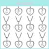 Stunning 26 Letters Heart Love Crystal Women Silver Plated Chain Necklace Jewelry For Meaningful Connections