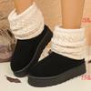 Fashion Snow Boots Women 2025 Winter New All-match Velvet Thickened Warm Waterproof Non-slip Fashion Platform Trifle