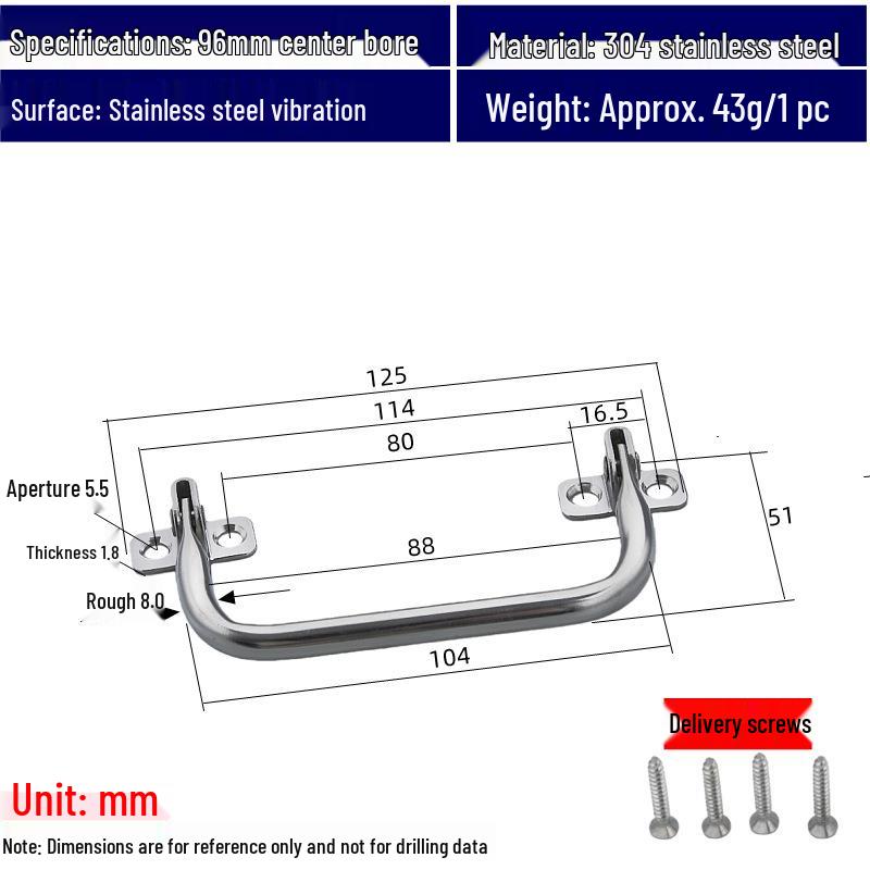 Thickened 304 Stainless Steel Folding Handle Tool Box