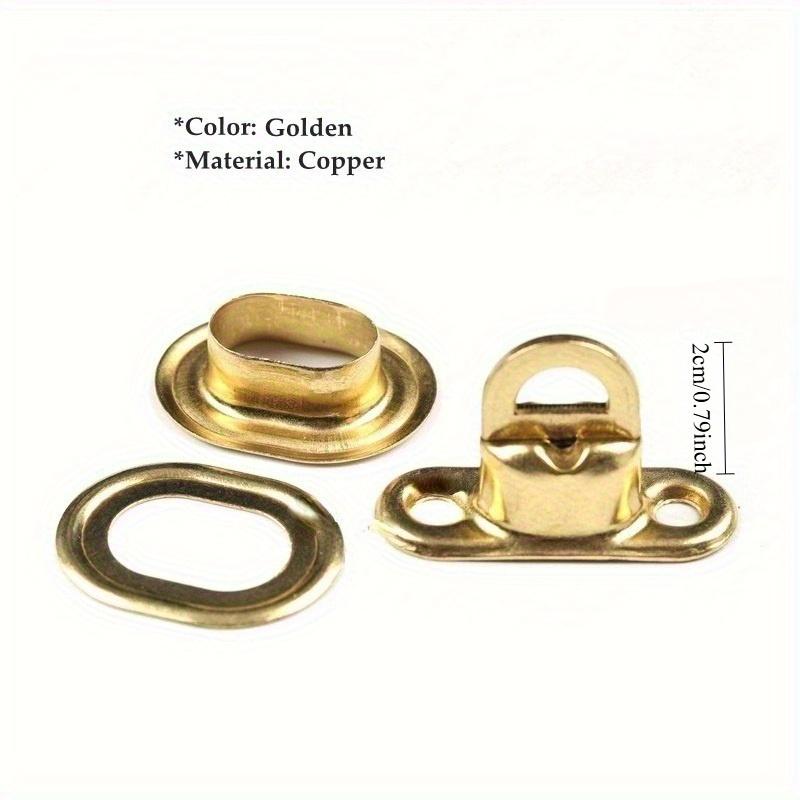 

1 комплект аксессуаров для сумки с перекрестным замком, медная овальная поворотная пряжка, латунная вращающаяся защелка для сетки для затенения, брезента, садового вертикального экрана 20mm золотистый