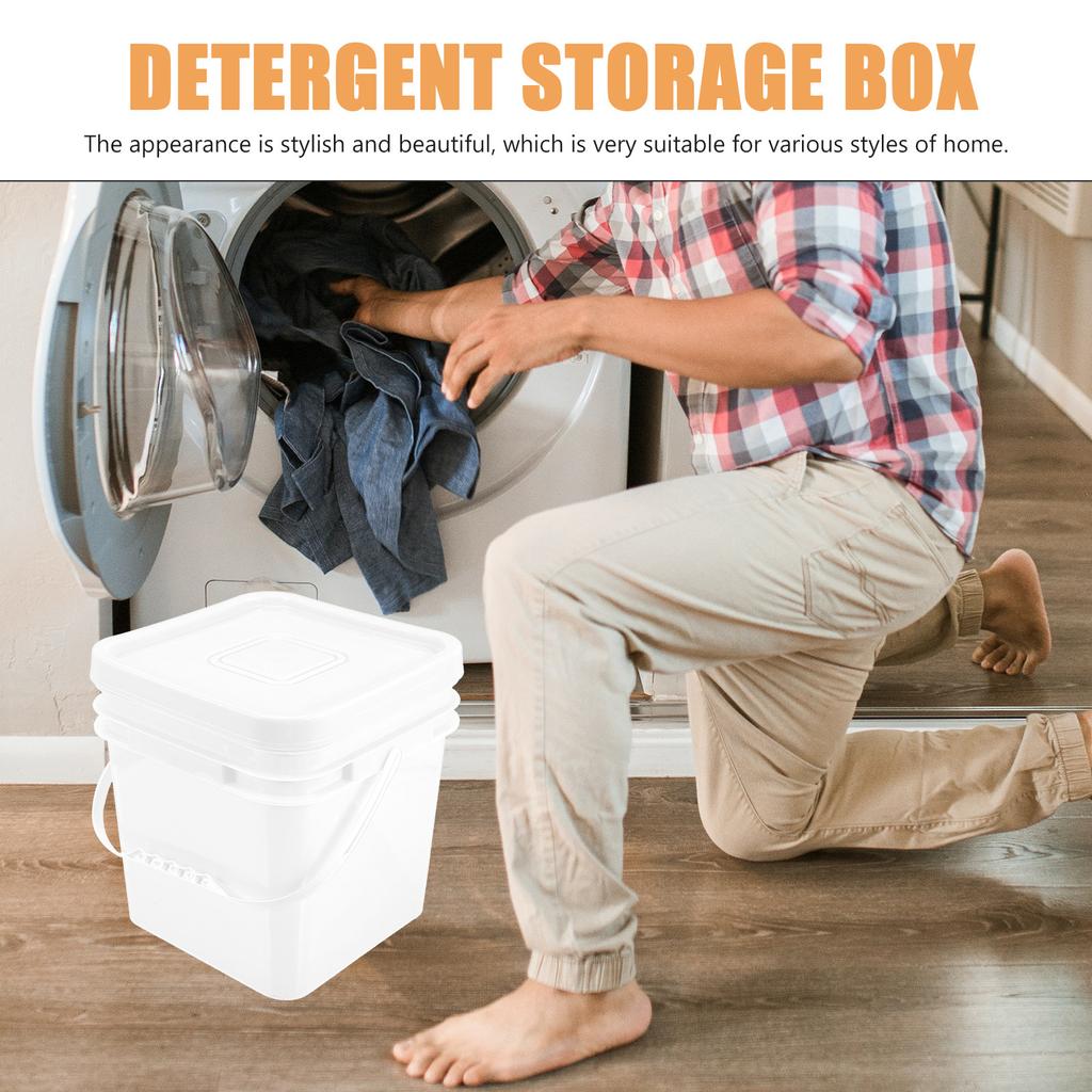 Sealed Lid Bucket Multi-Functional Plastic Storage Container For Laundry Powder Dried Food Organizer Household Bucket