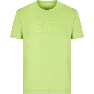 EA7 Solid Letter Crew Neck T-Shirt Men Tops 7M000899-AF10373-U7116